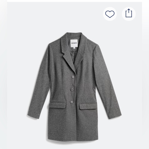 BB Dakota Jackets & Blazers - NWOT Women’s‎ BB Dakota Brinleigh Heathered Structured Gray Coat